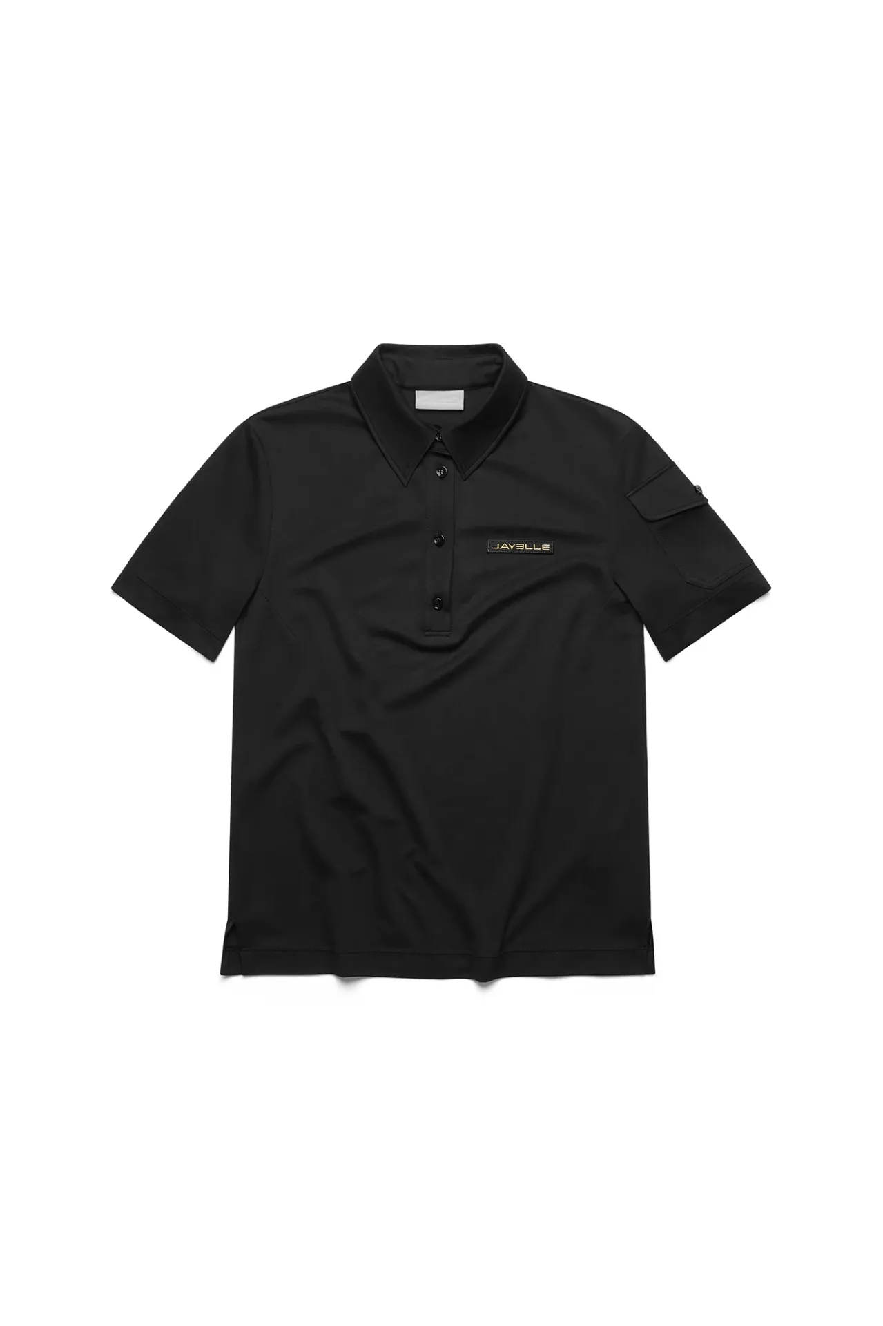 [WS05 - Tech Polo Pocket] Tech Polo shirt (epaulettes) (XS, Black)